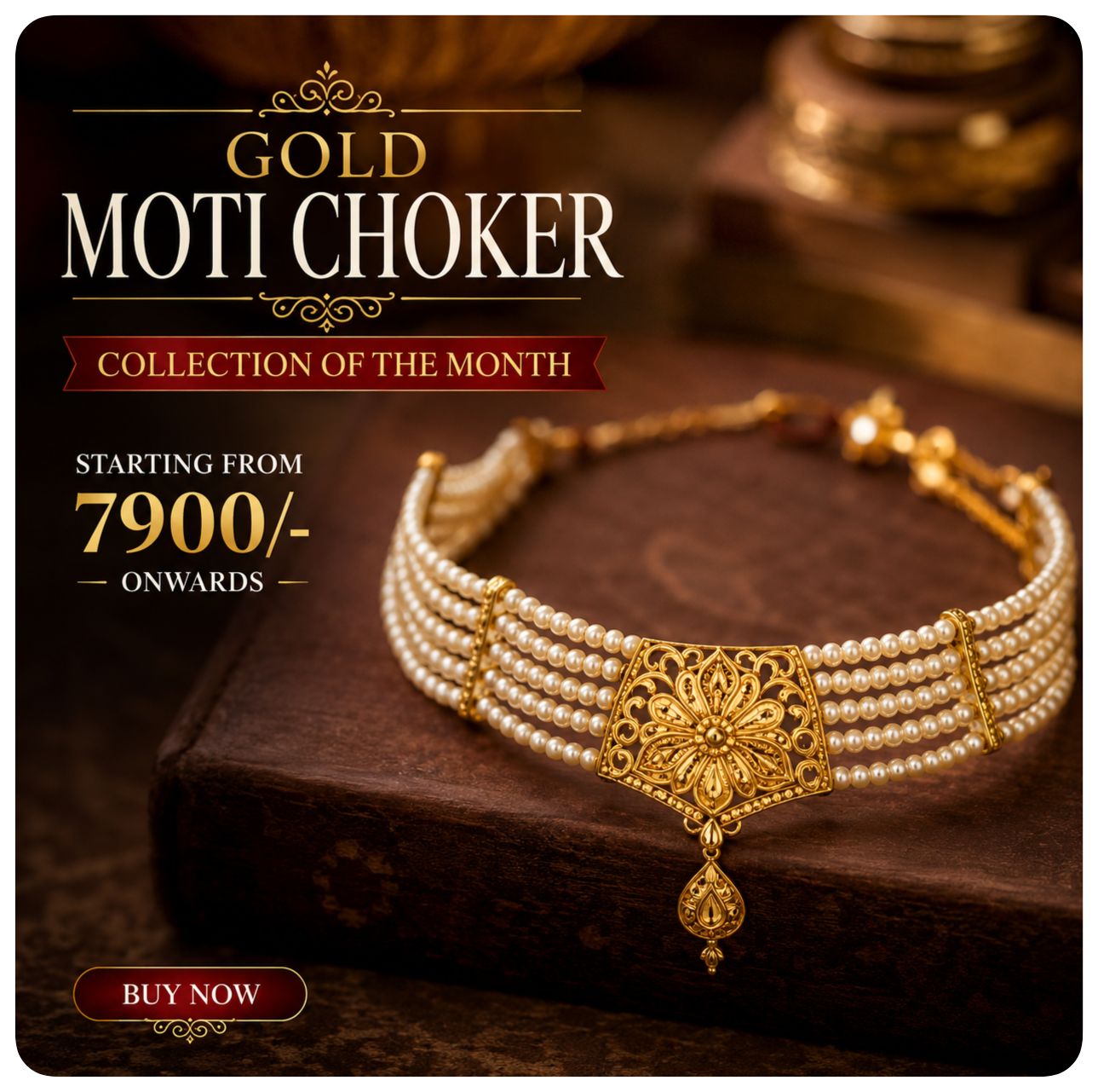 GOLD MOTI CHOKER