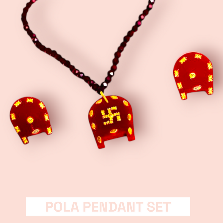 GOLD POLA PENDANT SET