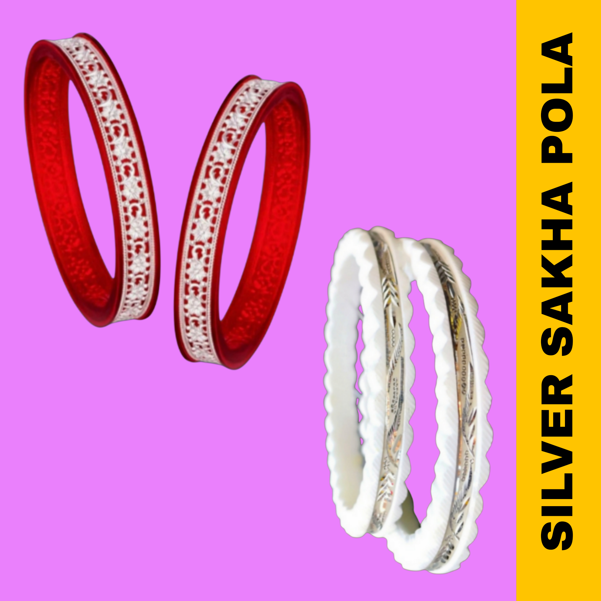 SILVER SAKHA POLA