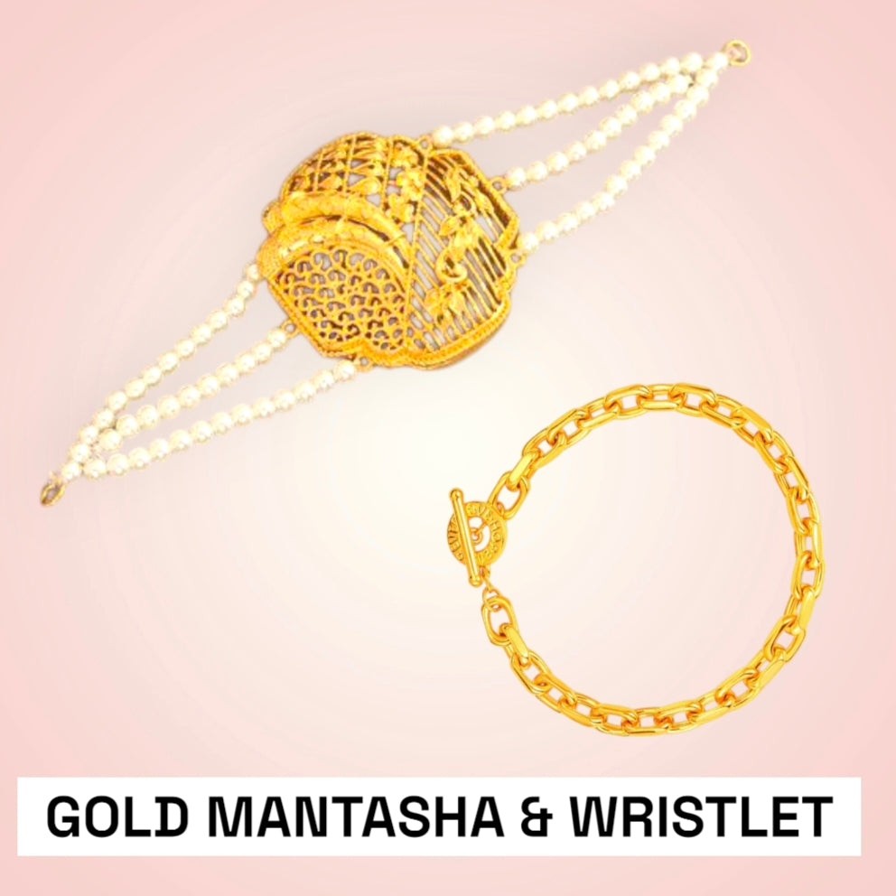GOLD MANTASHA & WRISTLET