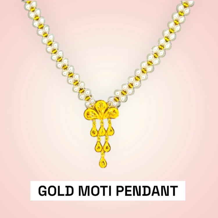 GOLD MOTI PENDANT