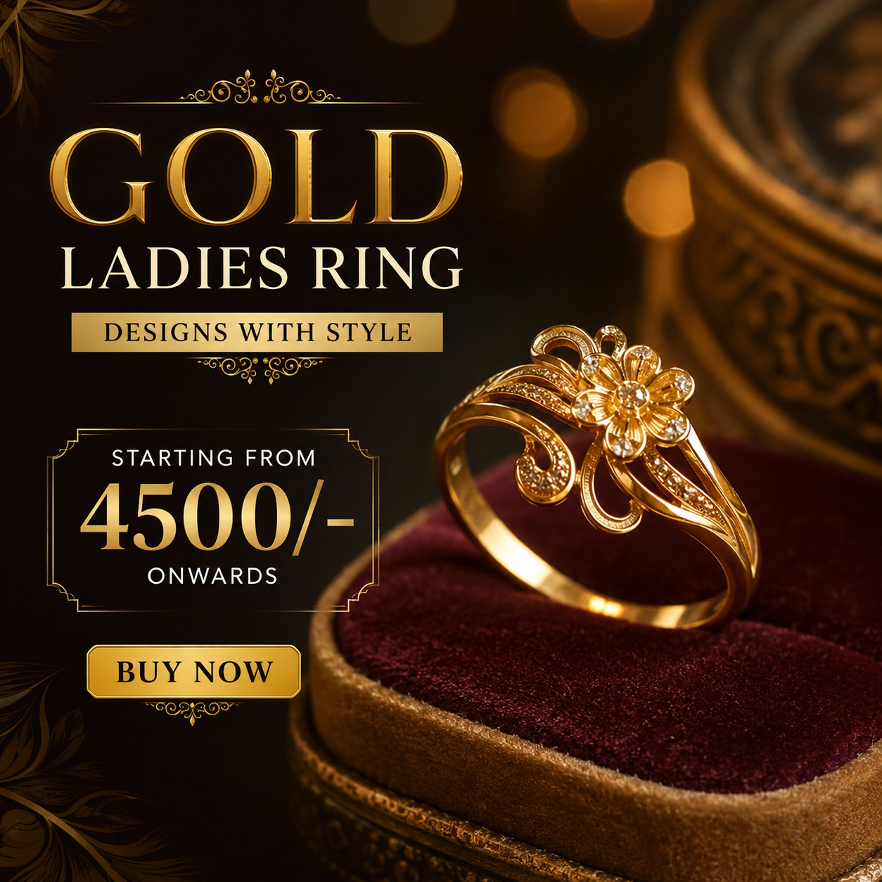 GOLD LADIES RING