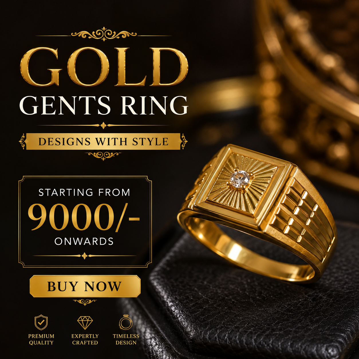 GOLD GENTS FINGER RING