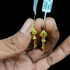 GOLD TOPS- (PKWQQG)-(CER334) (WGT: 0.910 GM APPROX) BIS CERTIFIED HUID HALLMARK 375 9KT GOLD TOPS 1 PAIR BEST FOR MARRIAGE GIFT.