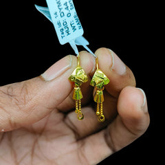 GOLD TOPS- (6I5NZZ)-(DYMT8P) (WGT: 0.910 GM APPROX) BIS CERTIFIED HUID HALLMARK 375 9KT GOLD TOPS 1 PAIR BEST FOR MARRIAGE GIFT.