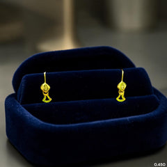 GOLD TOPS- (2TVSBQ)-(T4NTT8) (WGT: 0.450 GM APPROX) BIS CERTIFIED HUID HALLMARK 375 9KT GOLD TOPS 1 PAIR BEST FOR MARRIAGE GIFT.