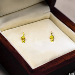 GOLD TOPS- (7JJ1PG)-(9NRWRK) (WGT: 0.400 GM APPROX) BIS CERTIFIED HUID HALLMARK 375 9KT GOLD TOPS 1 PAIR BEST FOR MARRIAGE GIFT.