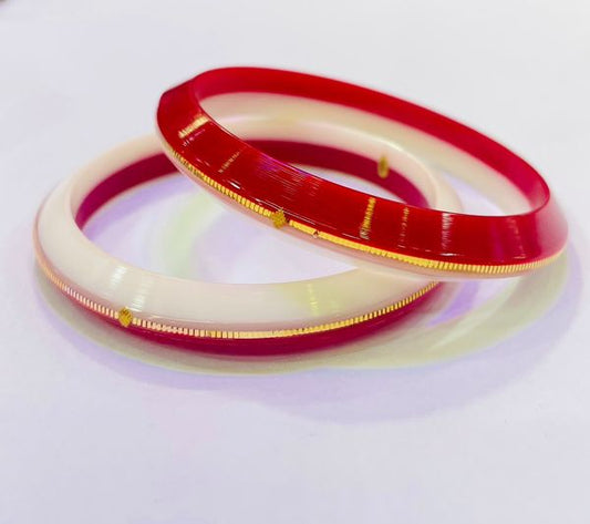 RW HUID HALLMARK 22KT GOLD KANKAN POLA BANGLES (LAMINATED) 1 PAIR APPROX. WGT: 0.150 GM WITH PURITY CARD (NON EXCHANGEABLE)