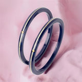 BLUE LITES VERSION HUID HALLMARK 916 22KT সোনার পোলা Bdhano Bangles ভাইরাল পোলা (লেমিনেটেড) 1 জোড়া প্রায়। WGT: 0.100 GM। বিশুদ্ধতা কার্ডের সাথে (অবিনিময়যোগ্য) 