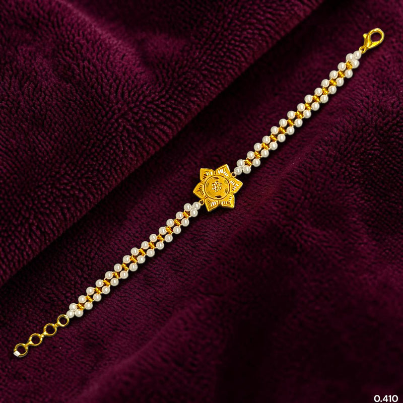 GOLD MOTI WRISTLET- (8V6H24) (WGT: 0.410 GM APPROX) BIS CERTIFIED HUID HALLMARK 375 9KT GOLD WRISTLET (BRACELET) WITH MOTI CHAIN FOR WOMEN (ADJUSTABLE SIZE).