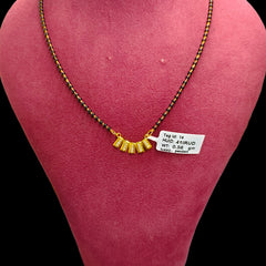 GPM9K- (41IRUD) (WGT: 0.560 GM APPROX) BIS CERTIFIED HUID HALLMARK 375 9KT GOLD PENDANT FOR WOMEN 1 PIECE WITH FREE MANGALSUTRA & TASSEL.