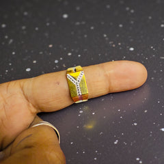 GENTS FINGER RING (GGFR9) TRJ (SIZE:20) WGT: 1.680 GM APPROX BIS CERTIFIED HUID HALLMARK 9KT GOLD FINGER RING FOR MEN 1 PIECE FOR REGULAR USE.