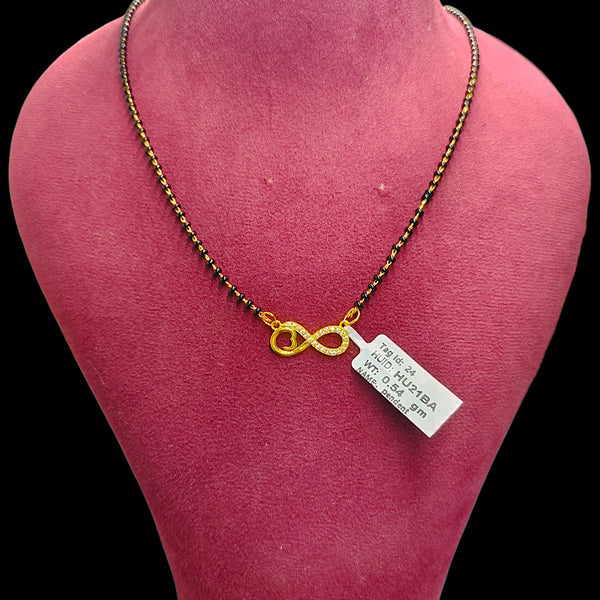 GPM9K- (HU21BA) (WGT: 0.540 GM APPROX) BIS CERTIFIED HUID HALLMARK 375 9KT GOLD PENDANT FOR WOMEN 1 PIECE WITH FREE MANGALSUTRA & TASSEL.