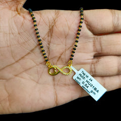 GPM9K- (HU21BA) (WGT: 0.540 GM APPROX) BIS CERTIFIED HUID HALLMARK 375 9KT GOLD PENDANT FOR WOMEN 1 PIECE WITH FREE MANGALSUTRA & TASSEL.