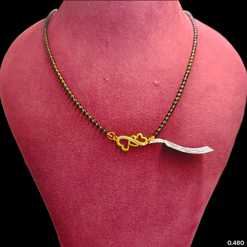 GPM9K- (XHI28I) (WGT: 0.480 GM APPROX) BIS CERTIFIED HUID HALLMARK 375 9KT GOLD PENDANT FOR WOMEN 1 PIECE WITH FREE MANGALSUTRA & TASSEL.