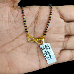 GPM9K- (979GR8) (WGT: 0.620 GM APPROX) BIS CERTIFIED HUID HALLMARK 375 9KT GOLD PENDANT FOR WOMEN 1 PIECE WITH FREE MANGALSUTRA & TASSEL.