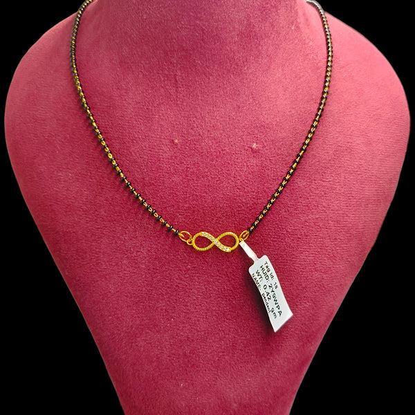 GPM9K- (2Y9WPA) (WGT: 0.420 GM APPROX) BIS CERTIFIED HUID HALLMARK 375 9KT GOLD PENDANT FOR WOMEN 1 PIECE WITH FREE MANGALSUTRA & TASSEL.