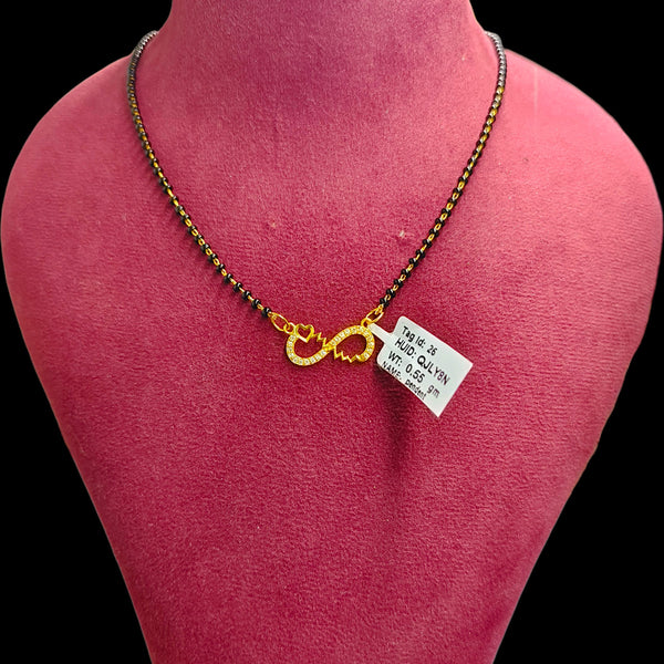 GPM9K- (QJLY8N) (WGT: 0.550 GM APPROX) BIS CERTIFIED HUID HALLMARK 375 9KT GOLD PENDANT FOR WOMEN 1 PIECE WITH FREE MANGALSUTRA & TASSEL.