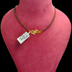 GPM9K- (IK395N) (WGT: 0.510 GM APPROX) BIS CERTIFIED HUID HALLMARK 375 9KT GOLD PENDANT FOR WOMEN 1 PIECE WITH FREE MANGALSUTRA & TASSEL.