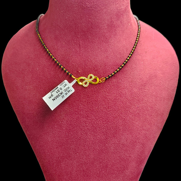 GPM9K- (IK395N) (WGT: 0.510 GM APPROX) BIS CERTIFIED HUID HALLMARK 375 9KT GOLD PENDANT FOR WOMEN 1 PIECE WITH FREE MANGALSUTRA & TASSEL.