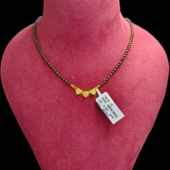 GPM9K- (YMX3EQ) (WGT: 0.550 GM APPROX) BIS CERTIFIED HUID HALLMARK 375 9KT GOLD PENDANT FOR WOMEN 1 PIECE WITH FREE MANGALSUTRA & TASSEL.