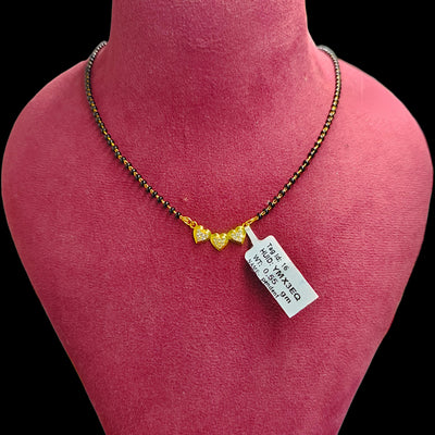 GPM9K- (YMX3EQ) (WGT: 0.550 GM APPROX) BIS CERTIFIED HUID HALLMARK 375 9KT GOLD PENDANT FOR WOMEN 1 PIECE WITH FREE MANGALSUTRA & TASSEL.