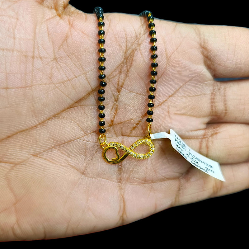 GPM9K- (TCEH29) (WGT: 0.520 GM APPROX) BIS CERTIFIED HUID HALLMARK 375 9KT GOLD PENDANT FOR WOMEN 1 PIECE WITH FREE MANGALSUTRA & TASSEL.