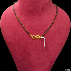 GPM9K- (32K1RV) (WGT: 0.450 GM APPROX) BIS CERTIFIED HUID HALLMARK 375 9KT GOLD PENDANT FOR WOMEN 1 PIECE WITH FREE MANGALSUTRA & TASSEL.