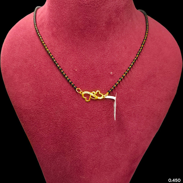 GPM9K- (32K1RV) (WGT: 0.450 GM APPROX) BIS CERTIFIED HUID HALLMARK 375 9KT GOLD PENDANT FOR WOMEN 1 PIECE WITH FREE MANGALSUTRA & TASSEL.