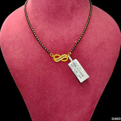 GPM9K- (FJTE8B) (WGT: 0.660 GM APPROX) BIS CERTIFIED HUID HALLMARK 375 9KT GOLD PENDANT FOR WOMEN 1 PIECE WITH FREE MANGALSUTRA & TASSEL.
