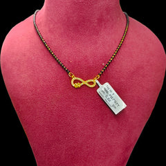 GPM9K- (FB7G7T) (WGT: 0.660 GM APPROX) BIS CERTIFIED HUID HALLMARK 375 9KT GOLD PENDANT FOR WOMEN 1 PIECE WITH FREE MANGALSUTRA & TASSEL.