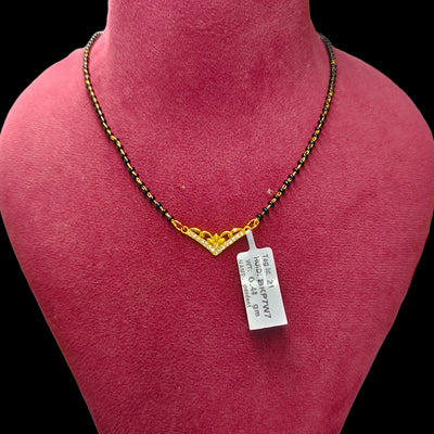 GPM9K- (BKP7W7) (WGT: 0.480 GM APPROX) BIS CERTIFIED HUID HALLMARK 375 9KT GOLD PENDANT FOR WOMEN 1 PIECE WITH FREE MANGALSUTRA & TASSEL.