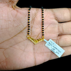 GPM9K- (BKP7W7) (WGT: 0.480 GM APPROX) BIS CERTIFIED HUID HALLMARK 375 9KT GOLD PENDANT FOR WOMEN 1 PIECE WITH FREE MANGALSUTRA & TASSEL.