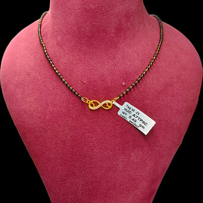 GPM9K- (A7TP9C) (WGT: 0.490 GM APPROX) BIS CERTIFIED HUID HALLMARK 375 9KT GOLD PENDANT FOR WOMEN 1 PIECE WITH FREE MANGALSUTRA & TASSEL.