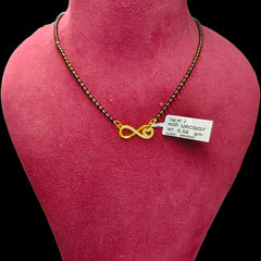 GPM9K- (U6CQGF) (WGT: 0.560 GM APPROX) BIS CERTIFIED HUID HALLMARK 375 9KT GOLD PENDANT FOR WOMEN 1 PIECE WITH FREE MANGALSUTRA & TASSEL.