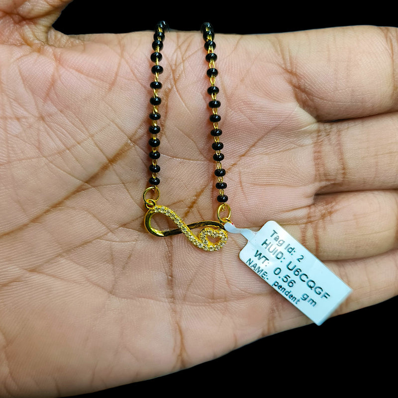 GPM9K- (U6CQGF) (WGT: 0.560 GM APPROX) BIS CERTIFIED HUID HALLMARK 375 9KT GOLD PENDANT FOR WOMEN 1 PIECE WITH FREE MANGALSUTRA & TASSEL.