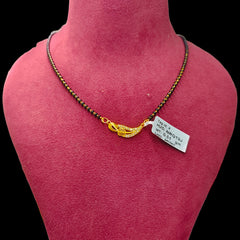 GPM9K- (NRQ19J) (WGT: 0.510 GM APPROX) BIS CERTIFIED HUID HALLMARK 375 9KT GOLD PENDANT FOR WOMEN 1 PIECE WITH FREE MANGALSUTRA & TASSEL.