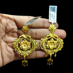 GOLD EARRINGS- (8BSGPL)-(P7YI58) (WGT: 5.380 GM APPROX) BIS CERTIFIED HUID HALLMARK 9KT GOLD EARRINGS 1 PAIR FOR WOMEN (BEST FOR GIFT IN MARRIAGE).