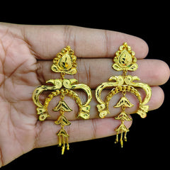 GOLD EARRINGS- (U1T671)-(9UYFW9) (WGT: 3.240 GM APPROX) BIS CERTIFIED HUID HALLMARK 9KT GOLD EARRINGS 1 PAIR FOR WOMEN (BEST FOR GIFT IN MARRIAGE).