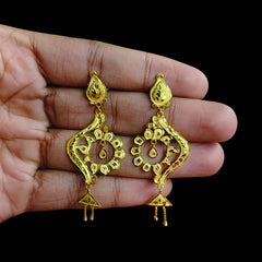 GOLD EARRINGS- (DPS3BH)-(28I5TL) (WGT: 2.310 GM APPROX) BIS CERTIFIED HUID HALLMARK 9KT GOLD EARRINGS 1 PAIR FOR WOMEN (BEST FOR GIFT IN MARRIAGE).