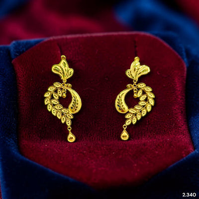 GOLD EARRINGS- (4GL1P4)-(3BF5ZI) (WGT: 2.340 GM APPROX) BIS CERTIFIED HUID HALLMARK 9KT GOLD EARRINGS 1 PAIR FOR WOMEN (BEST FOR GIFT IN MARRIAGE).