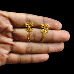 GOLD TOPS- (MX537F)-(AQ3NSJ) (WGT: 1.040 GM APPROX) BIS CERTIFIED HUID HALLMARK 916 22KT GOLD TOPS 1 PAIR FOR WOMEN.