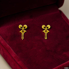 GOLD TOPS- (R1TDTT)-(VRTVNZ) (WGT: 1.560 GM APPROX) BIS CERTIFIED HUID HALLMARK 916 22KT GOLD TOPS 1 PAIR FOR WOMEN.
