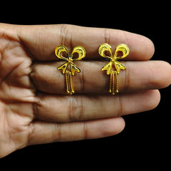 GOLD TOPS- (R1TDTT)-(VRTVNZ) (WGT: 1.560 GM APPROX) BIS CERTIFIED HUID HALLMARK 916 22KT GOLD TOPS 1 PAIR FOR WOMEN.