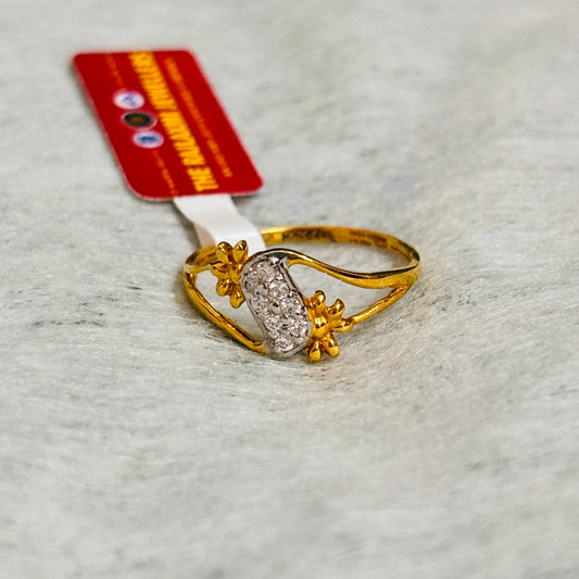 ERAT DESIGN SIZE 11 - WGT: 1.310 GM - DIA - 0.10 CENT (ORIGINAL SOUTH AFRICAN DIAMOND) HALLMARK 18KT GOLD & DIAMOND RING BY VAJRA COLLECTION (RAJLAXMI).