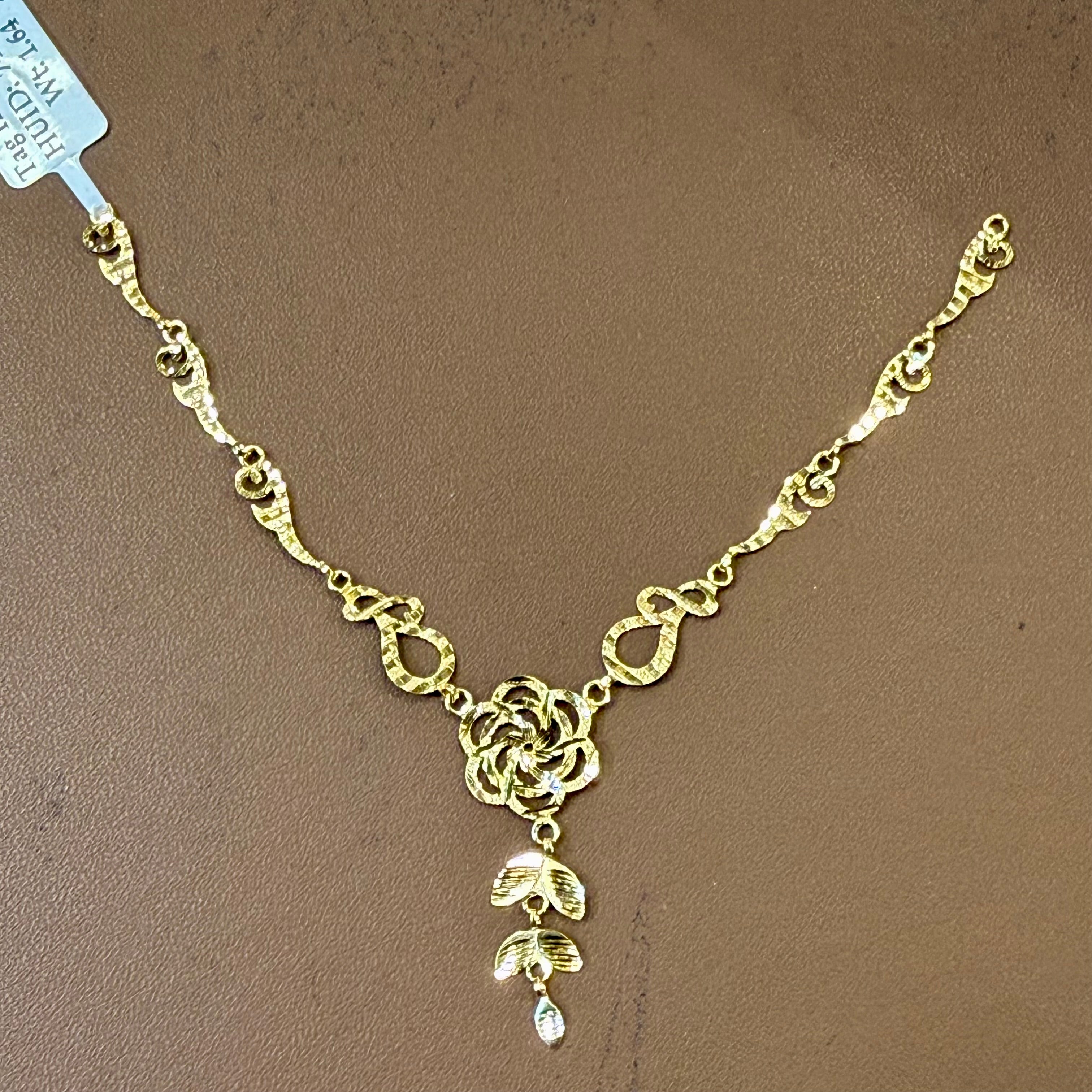GCN -(WGT: 1.640 GM APPROX) BIS CERTIFIED HUID HALLMARK 375 9KT GOLD NECKLACE 1 PIECE FOR WOMEN.