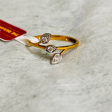 ELIZABETH DESIGN SIZE 13 - WGT: 1.580 GM - DIA - 0.08 CENT (ORIGINAL SOUTH AFRICAN DIAMOND) HALLMARK 18KT GOLD & DIAMOND RING BY VAJRA COLLECTION (RAJLAXMI).