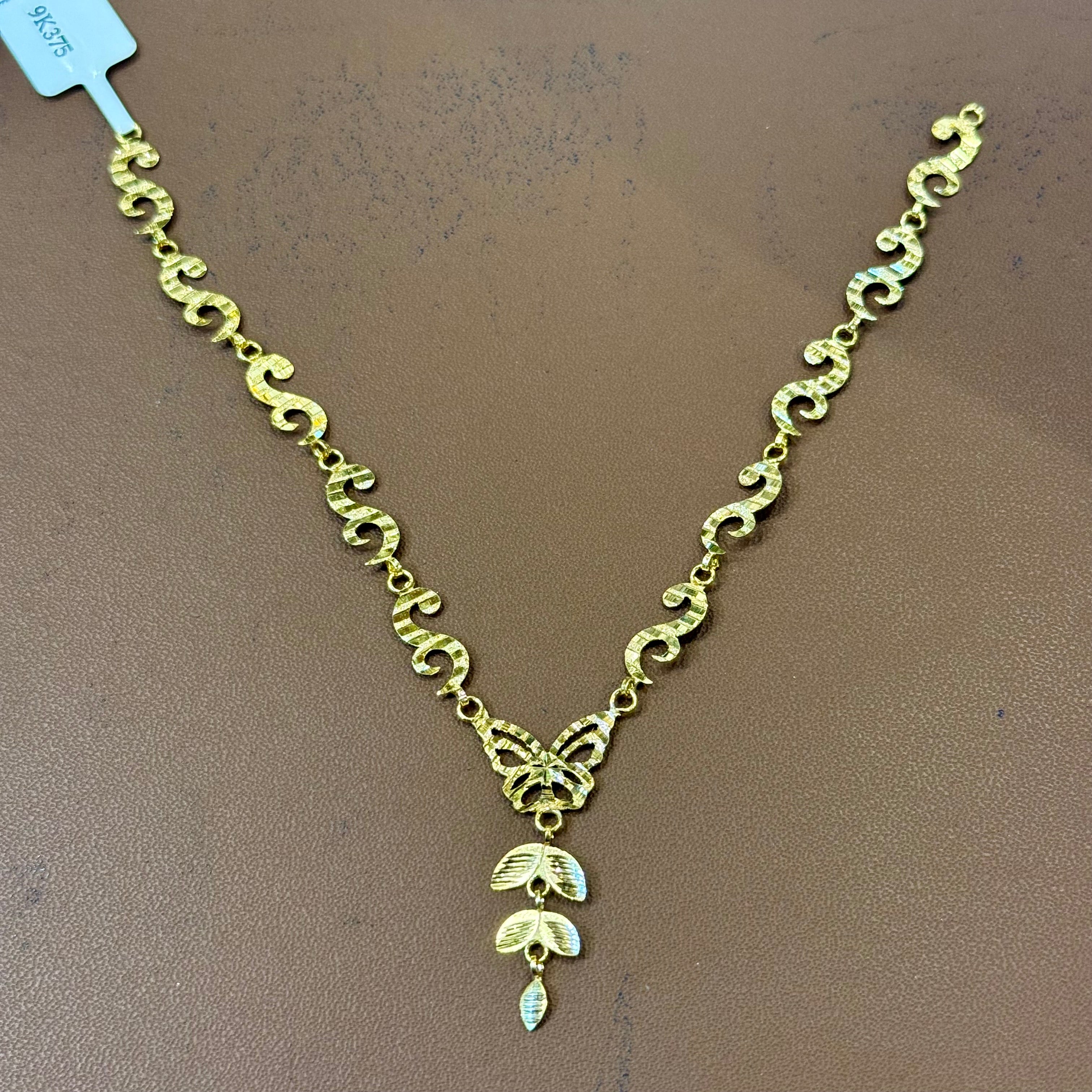GCN -(WGT: 2.040 GM APPROX) BIS CERTIFIED HUID HALLMARK 375 9KT GOLD NECKLACE 1 PIECE FOR WOMEN.
