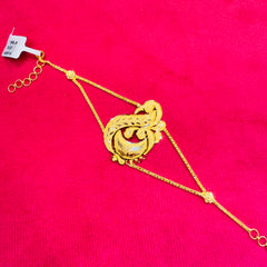 GOLD MANTASHA- RAJLAXMI WGT: 4.00 GM APPROX CERTIFIED BIS HUID HALLMARK 916 22KT GOLD MANTASHA FOR WOMEN (STANDARD ADJUSTABLE SIZE). (5B9FII)