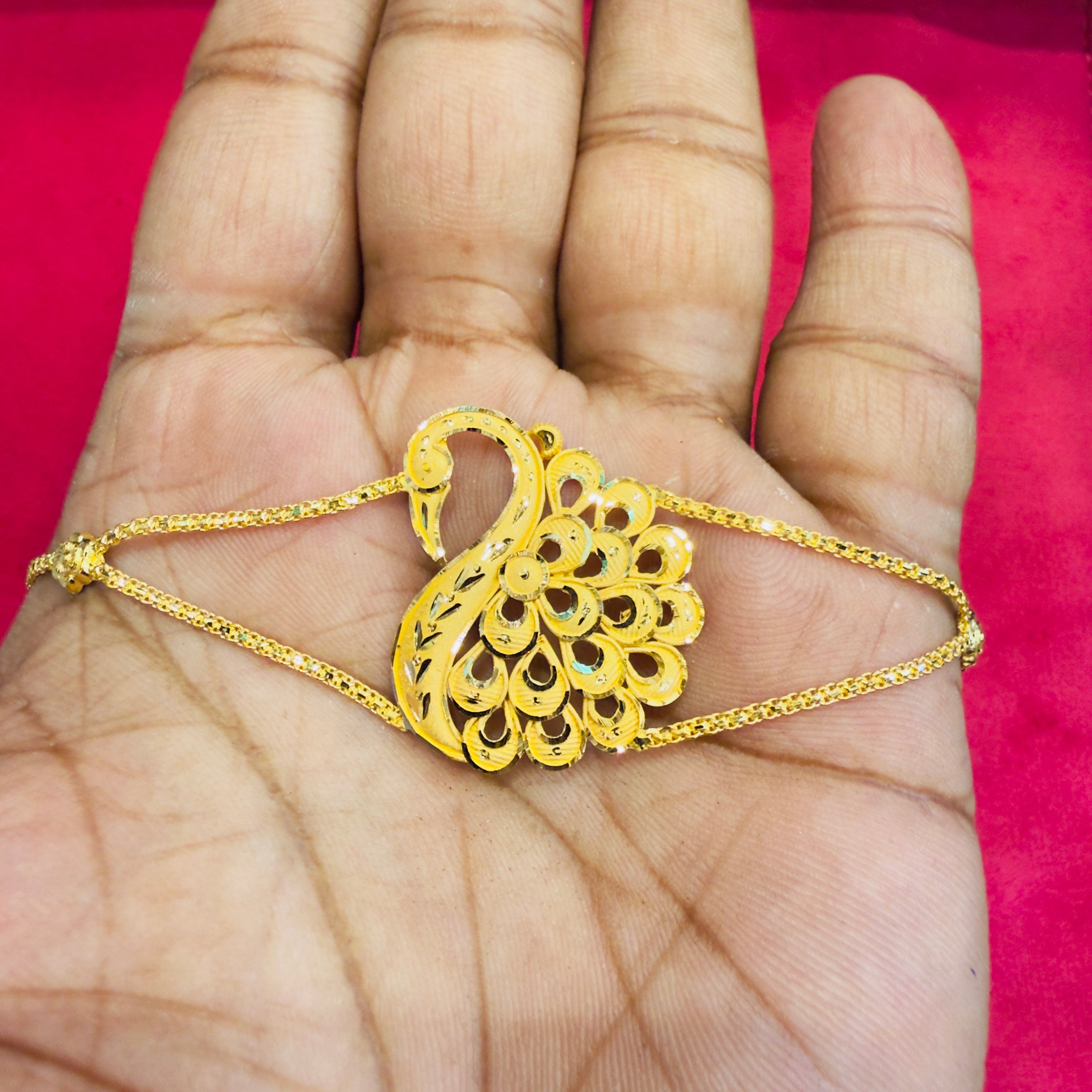 GOLD MANTASHA- RAJLAXMI WGT: 4.750 GM APPROX CERTIFIED BIS HUID HALLMARK 916 22KT GOLD MANTASHA FOR WOMEN (STANDARD ADJUSTABLE SIZE).